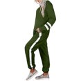 thumbnail image 3 of Innerwin Jogger Set Long Sleeve Ladies Sweatsuits Jogging Pullover Loungewear Two Piece Outfit Green XL, 3 of 7