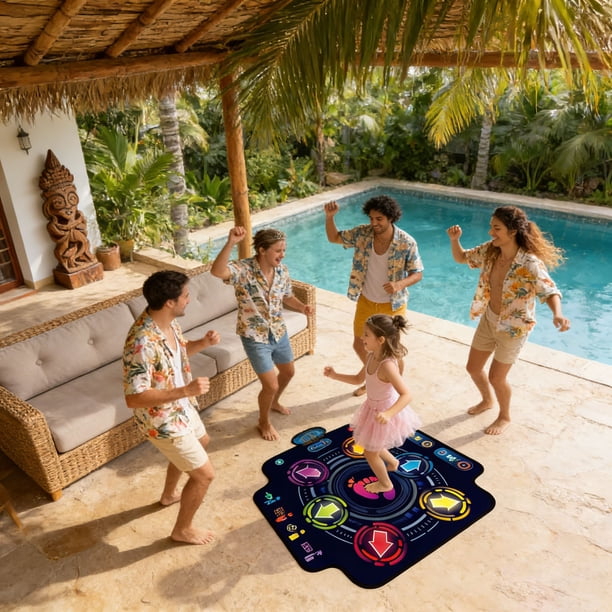 Kyusrd Jouets Articles d'Économies pour Enfants! Richtim Tapis de Danse Jouets Tapis de Danse Jouet de Jeu avec Lumières LED 6 Modes de Jeu 5 Cadeaux Jouets pour Enfants 3 4 5 6 7 8 9 10 Ans