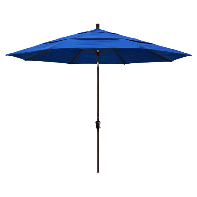California Umbrella Parasol de Patio 11 Pieds Bleu Royal