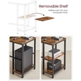thumbnail image 4 of VASAGLE Computer Desk, L-Shaped Corner Desk, 138 x 138 x 76 cm, Gaming Desk, Workstation with 2 Storage Shelves for Home Office, Space-Saving, Easy to Assemble, Rustic Brown and Ink Black, 4 of 8