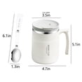 thumbnail image 4 of Vaidha Tasse à Café avec Poignée, Tasse Isotherme Portable avec Couvercle et Cuillère, Acier Inoxydable à Double Couche, Convient pour le Bureau, Tasse à Café de Voyage, 4 of 7