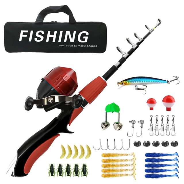 Portable Telescopic Fishing Rod Kit 12m Set with Reel and Carry Bag for Youth & Beginners – Compact Aluminum Rods for Outdoor Angling