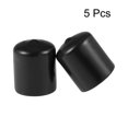 thumbnail image 2 of Unique Bargains 5pcs Embouts en Caoutchouc, 28mm ID Couvercle d'Embout Rond Protecteurs de Filetage Flexibles Noir, 2 of 3