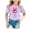 thumbnail image 4 of WEAIXIMIUNG T-Shirt à Manches Courtes pour Enfants Imprimé Décontracté 130, 4 of 4