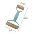 thumbnail image 3 of Mini Pie Dough Board Cover Steel Roller Pasta Double Head Roller Rolling Pin Pizza Mesh Mesh Dumpling Machine Two In One Functional Flour Stick, 3 of 4