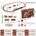 thumbnail image 2 of PVCS Toy Train Set With Lights And Sounds Steam Smoke Christmas Train Set Railway Tracks Battery Operated Toys Gift For Kid Gift for Kids, 2 of 9