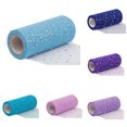 thumbnail image 2 of 1 Roll Glitter Trimming Tulle Roll No Odor Net Yarn Wreath Decorations Sheer Ribbon for Indoor, 2 of 7