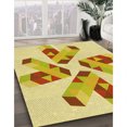 thumbnail image 3 of Ahgly Company Tapis d'Intérieur Lavable en Machine Carré Transitionnel Brun Cannelle, 3 Pieds Carré, 3 of 7