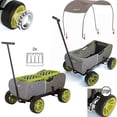 thumbnail image 4 of hauck Eco Folding Wagon with Multipurpose Hand Pulled Utility, Forest Green, 4 of 8