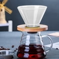 thumbnail image 4 of Glass Coffee Filter Mug | Reusable Hand Brew Coffee Drip | Portable Pour Over Coffee Maker with Removable Wooden Base | Single Serve Coffee Brewing Tool for Home Kitchen Office Outdoor, 4 of 6