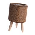 thumbnail image 1 of DOLITY Plant Basket with Legs Rattan Basket Decorative Simple Basket Planter Flower Pot Cylinder Dark Brown, 1 of 9