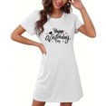 thumbnail image 4 of Amzcrzy Pyjamas pour Femmes Mode Imprimé Cœur Valentines Day Robe Décontractée Confortable à Manches Courtes Chemises de Nuit pour Femmes Valentines Day Cadeaux, 4 of 5