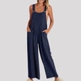 thumbnail image 1 of zanvin Pantalons pour Femmes, Liquidation Combinaison Sans Manches à Bretelles Décontractée Mode Été Unie, 1 of 5