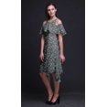 thumbnail image 2 of Bimba Robe Droite à Épaules Dénudées pour Femmes, Tunique de Fête à Col Rond Imprimée Océan Gris - Très Grand, 2 of 6