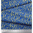 thumbnail image 2 of Soimoi Blue Poly Georgette Fabric Aboriginal Mosaic Printed Fabric 1 Yard 52 Inch Wide, 2 of 3
