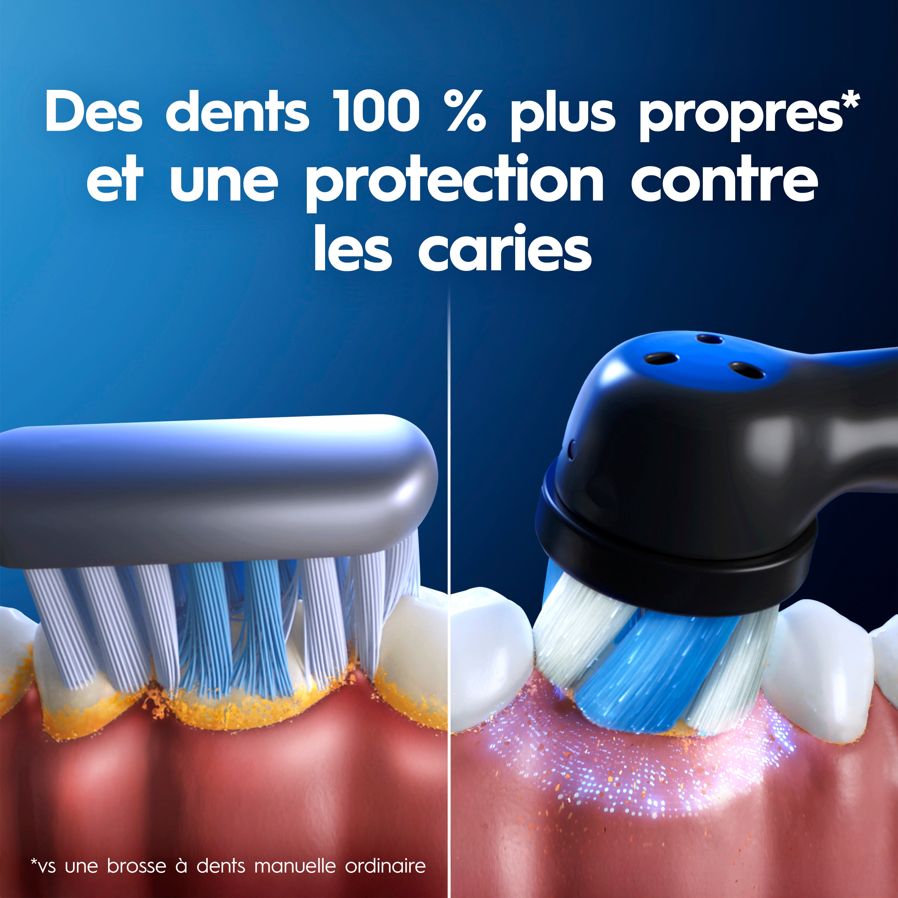 Brosse à dents électrique rechargeable Oral-B, iO4 Propreté et gencives, 4 modes de nettoyage, détecteur de pression visuel pour protéger les gencives, 2 brossettes, étui de voyage, rose