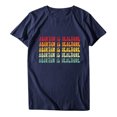 thumbnail image 4 of Pompotops T-Shirt Décontracté à Manches Courtes pour Femmes avec Imprimé Lettre, 4 of 6