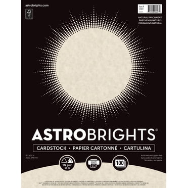 Astrobrights Cardstock, Natural Parchment, 65 lb, Letter Size (8.5" x 11"), 100 Sheets