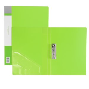 Unique Bargains Punchless Binder, 2 Pcs Plastic Single Strong Clip Clamp Binder without Rings Sheet File Folder Protector, Green