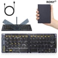 thumbnail image 1 of RONY Foldable Bluetooth Keyboard: Rechargable Wireless Bluetooth Keyboard Portable Travel Keyboard for Phone Laptop Mac Desktop, 1 of 9