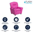 thumbnail image 4 of Contemporary Hot Pink Vinyl Kids Recliner with Cup Holder, 4 of 9