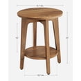 thumbnail image 5 of VASAGLE Round Side Table with Lower Shelf, End Table for Small Spaces, Nightstand for Living Room, Bedroom, Rustic Walnut, 5 of 5