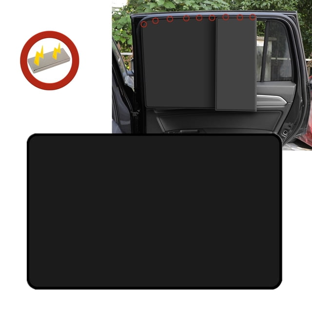 Magnetic Car Window Sunshade, Lightproof Polyester Curtain with 10 Magnets