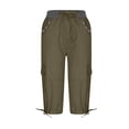 thumbnail image 4 of Timegard Pantalon Cargo pour Femmes Capris à Cordon Taille Élastique Actif Randonnée Plein Air Pantalon Court, 4 of 6
