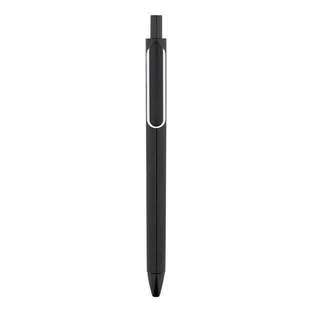 Black Click Pen Retractable Ballpoint Pen 0.5Mm Fine Point Writing Pens For School Office Work Smooth Ink Gel Pen With Comfort Grip 5.7 Inch Metal Clip Pen For Everyday Use