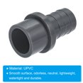 thumbnail image 4 of Unique Bargains UPVC Reducer Pipe Fitting 32mm OD 25mm Barbed, 2 Pack Straight Coupling Adapter Connector, Grey, 4 of 5