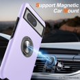 thumbnail image 5 of KOMI for Google Pixel 8 Case, Slim Fit Case for Pixel 8 with Ring Holder Kickstand [Military Grade Drop Tested] [TPU+PC] Dual Layer Shockproof Protective Phone Case for Google Pixel 8, Purple, 5 of 5