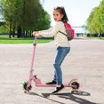thumbnail image 3 of Gymax Trottinette Pliable Réglable en Hauteur pour Enfants avec Frein Arrière et 2 Roues Clignotantes Rose, 3 of 9