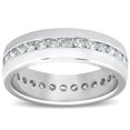 thumbnail image 1 of 1 1/2 ct Mens Channel Set High Polished Comfort Fit Wedding Band Eternity Ring, 1 of 1