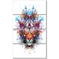 thumbnail image 1 of Colorful Tiger in Glasses - Animal Canvas Art Print, 1 of 2