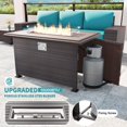 thumbnail image 4 of Kullavik 7 Pieces Outdoor Patio Furniture Set with 43" Gas Propane Fire Pit Table PE Wicker Rattan Sectional Sofa Patio Conversation Sets,Blue, 4 of 7
