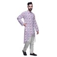 thumbnail image 2 of Atasi Long Sleeve Kurta Printed Button Down Asymmetric Designer Kurta For Boys, 2 of 5