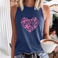 thumbnail image 1 of zanvin T-Shirts de Sensibilisation au Cancer du Sein pour Femmes – Mode Décontractée Femmes Sans Manches Imprimé Col Rond Blouses Hauts T-Shirt, 1 of 5