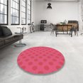 thumbnail image 4 of Ahgly Company Tapis d'Intérieur Rectangulaire Transitionnel Lavable à la Machine, Rouge Framboise, 3 Pieds x 5 Pieds, 4 of 7