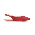 thumbnail image 3 of BLISSFUL STEP Chaussures pour Femmes à Bride Arrière à Bout Pointu Chaussures Plates Rouges 6, 3 of 8