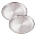 thumbnail image 1 of 2 Pcs Assiettes en Acier Inoxydable pour Camping pour Cuisine Extérieure et Pique-Niques 17x1,4 cm, 1 of 9