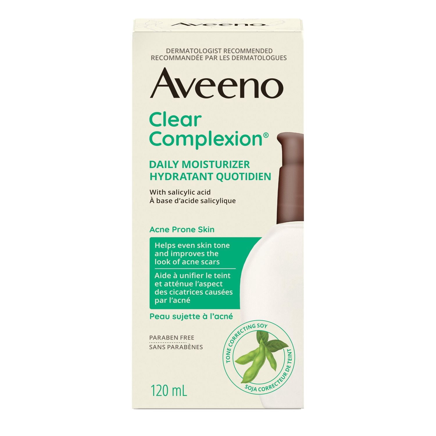 Aveeno Clear Complexion Daily Moisturizer, Acne Prone Skin , Hypoallergenic, Salicylic Acid & Soy