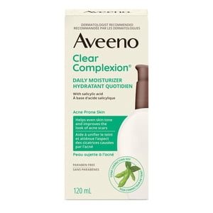 Aveeno Clear Complexion Daily Moisturizer, Acne Prone Skin , Hypoallergenic, Salicylic Acid & Soy