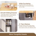 thumbnail image 4 of Walsunny Natural Kitchen Islands with Storage Cabinets, Wood Gray, 39.70 in, 4 of 10