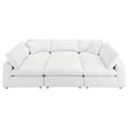 thumbnail image 2 of Modway Commix 6-Piece Down Filled Overstuffed Sectional Sofa in Pure White, 2 of 10