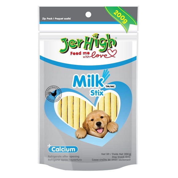 Casse-croûte sec au lait Stix de JerHigh pour chiens