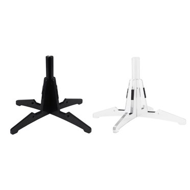 serony Folding Flute Wind Instrument Tripod Clarinet With Four Legs Stand with Four Legs Bracket Lighweight Musical Rack Parts Accessories Transparent