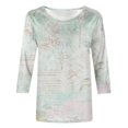 thumbnail image 5 of TIMIFIS Womens Tops 3/4 Sleeve Casual Loose Fit Tunic Tops Scoop Neck T-ShirtFall, 5 of 5