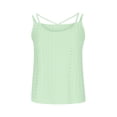 thumbnail image 4 of Mrat Hauts Courts de Base d'Entraînement Mode Femmes Décontracté Broderie Col Rond Camisoles Sans Manches T-Shirt Hauts d'Été Col Ras du Cou Débardeurs pour Femmes P-20 Vert Menthe 4TG, 4 of 6