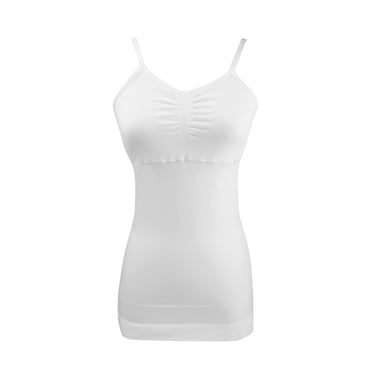 Clearance! Hontri Shapewear Women's Shaper Tummys Control Padded Bra Camisole Cami Seamless Compression Tank Top Shapewear Body Shaper Shapewear Tummy Control White,L