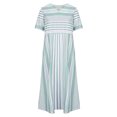 thumbnail image 4 of EQWLJWE Longue Robe pour Femmes Mode Féminine Décontractée à Manches Courtes Col en V à Rayures Imprimé avec Poche Robe Maxi, 4 of 8